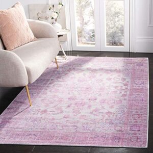 safavieh valencia collection 3′ x 5′ pink/multi val103h boho chic distressed area rug