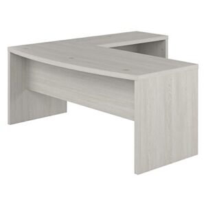 bush business furniture echo bow front l shaped desk, 72w, gray sand