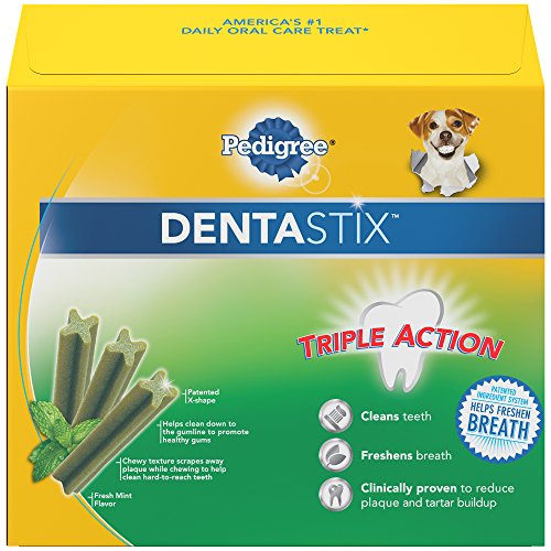 PEDIGREE DENTASTIX Dental Dog Treats for Toy/Small Dogs Fresh Flavor Dental Bones, 12.7 oz. Pack (78 Treats)