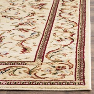 SAFAVIEH Lyndhurst Collection 10' x 14' Ivory / Ivory LNH322A Traditional Oriental Scroll Non-Shedding Living Room Bedroom Dining Home Office Area Rug