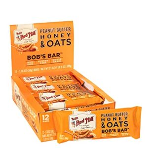 Bob's Red Mill Peanut Butter Honey & Oat Bob's Bars, 1.76 Ounce (Pack of 12)