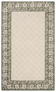 safavieh total performance collection 2′ x 3′ light green tlp755h hand-hooked border area rug
