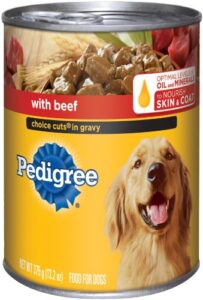 pedigree choice cuts in gravy with beef canned dog food 13.2 ounces (four 6-can cases)