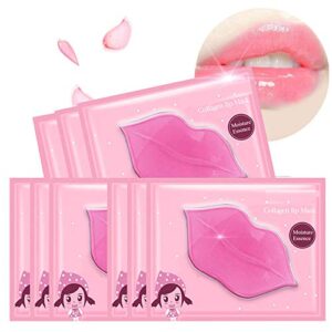 lip mask, 30 pieces collagen crystal pink lip care gel masks, lip pads for moisturizing, anti-wrinkle, anti-aging, firms hydrates lips, remove dead skin moisture essence make your lip attractive sexy