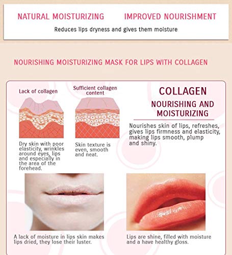 Lip Mask, 30 Pieces Collagen Crystal Pink Lip Care Gel Masks, Lip Pads For Moisturizing, Anti-Wrinkle, Anti-Aging, Firms Hydrates Lips, Remove Dead Skin Moisture Essence Make Your Lip Attractive Sexy