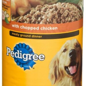 Pedigree Meaty Ground Dinner With Chopped Chicken Canned Dog Food 13.2 Ounces (Pack Of 24)