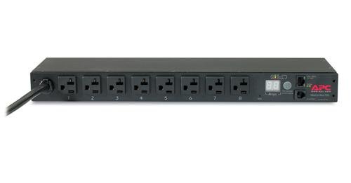 Schneider Electric Rack PDU, Metered, 1U, 20A, 120V, 8 5-20