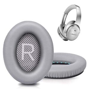 premium replacement ear pads for bose qc35 & qc35ii headphones made by gevo- comfortable adaptive memory foam and extra durable – fits quietcomfort 35 & 35ii / soundlink 1&2 ae（over-ear） (silver)