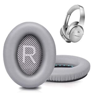 Premium Replacement Ear Pads for Bose QC35 & QC35ii Headphones Made by GEVO- Comfortable Adaptive Memory Foam and Extra Durable - Fits QuietComfort 35 & 35ii / SoundLink 1&2 AE（Over-Ear） (Silver)