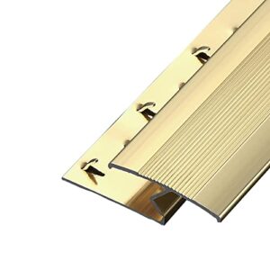 vreox z shape carpet edge strip/door threshold bars, carpet to laminate/tile/wood/floor metal strips, fills the gap edge trim strip