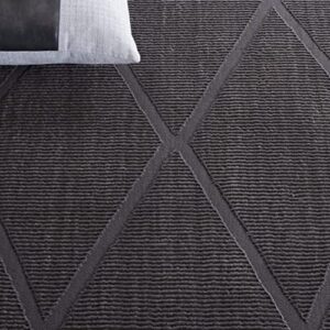 Safavieh Revive Collection 5'3" x 7'7" Charcoal REV104H Non-Shedding Trellis Area Rug