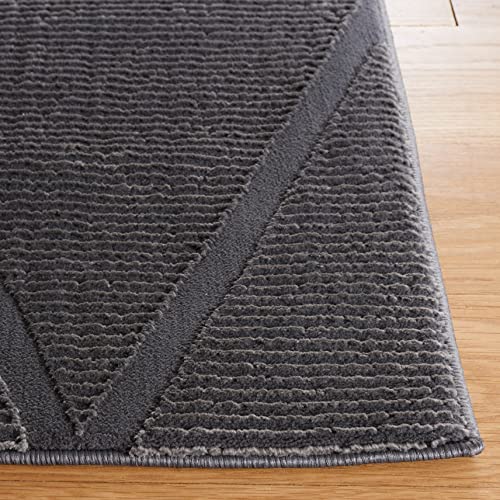 Safavieh Revive Collection 5'3" x 7'7" Charcoal REV104H Non-Shedding Trellis Area Rug