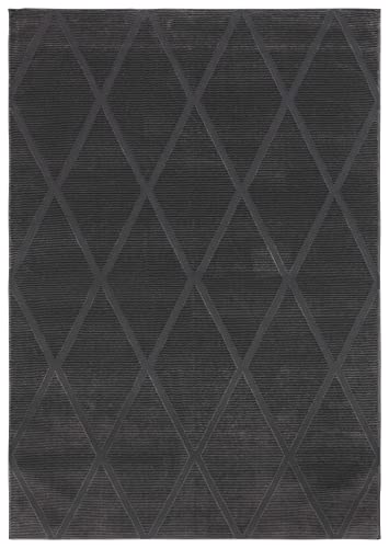 Safavieh Revive Collection 5'3" x 7'7" Charcoal REV104H Non-Shedding Trellis Area Rug