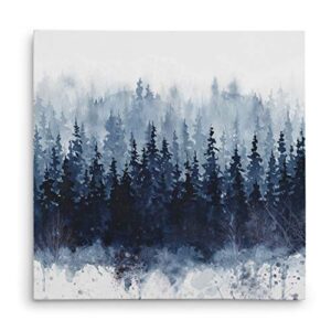 wexford home indigo forest gallery wrapped canvas wall art, 24×24