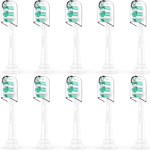 Toothbrush Replacement Heads for Philips Sonicare ProtectiveClean DailyClean Electric Toothbrush Head 1 2 Series Plaque Control Gum 4100 5100 C1 C2 G2 HX9023 Snap-on, 10 Pack