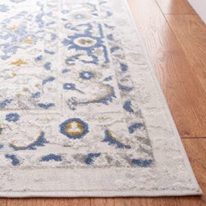 Safavieh Palma Collection 9' x 12' Beige/Light Blue PAM354A Oriental Floral Medallion Non-Shedding Area Rug