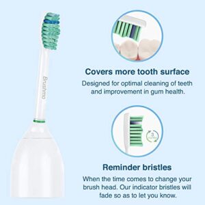 Replacement Toothbrush Heads for Philips Sonicare E-Series HX7022/66, 6 Pack, Fits Sonicare Essence, Xtreme, Elite, Advance, and CleanCare Electric Toothbrush with Hygienic caps by Brushmo