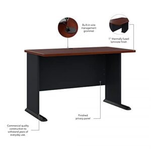 Bush Business Furniture Series A 48W Desk in Hansen Cherry and Galaxy