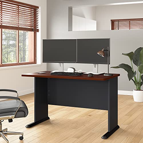 Bush Business Furniture Series A 48W Desk in Hansen Cherry and Galaxy
