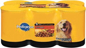 pedigree wet foods 6 count choice cuts beef food for pets