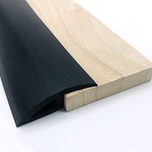floor transition strip thresholds for doors,pvc rubber reducer for carpet to tile floor uneven trim,cuttable edge trim building molding(color:black,size:length 1m/39.4in)
