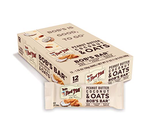 Bob's Red Mill Peanut Butter Coconut & Oats Bob's Bar, 1.76 Ounce (Pack of 12)