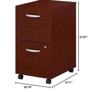 Bush Business Furniture Series C 2 Drawer Mobile File Cabinet in Mahogany