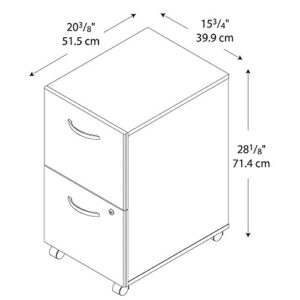 Bush Business Furniture Series C 2 Drawer Mobile File Cabinet in Mahogany