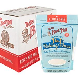 Bob's Red Mill Gluten Free 1-to-1 Baking Flour, 22-ounce (Pack of 4)