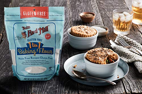 Bob's Red Mill Gluten Free 1-to-1 Baking Flour, 22-ounce (Pack of 4)