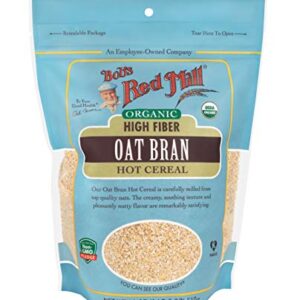 Bob's Red Mill Organic High Fiber Oat Bran Hot Cereal, 18-ounce (Pack of 4)