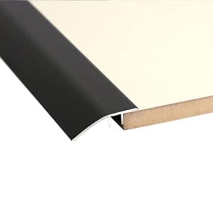 door entry threshold floor transition strip for two uneven floor surfaces,smooth carpet backing,aluminum,35/39/43/47/51/55 inch(color:black,size:90cm/35)