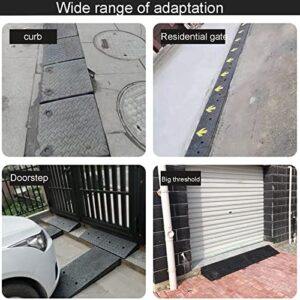 Rubber Curb Ramp, Heavy-DutyCapacity Threshold Ramps, Duty Door Step Ramp For Wheelchairs, Mobility Scooters And Power Chairs, Driveway Curb Ramp With Slip-Resistant ( Size : 50*100*19cm(19.6*39.3*7.4