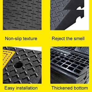 Rubber Curb Ramp, Heavy-DutyCapacity Threshold Ramps, Duty Door Step Ramp For Wheelchairs, Mobility Scooters And Power Chairs, Driveway Curb Ramp With Slip-Resistant ( Size : 50*100*19cm(19.6*39.3*7.4