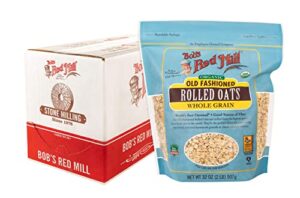 bob’s red mill organic old fashioned rolled oats, 32-ounce (pack of 4)