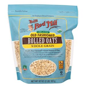 Bob's Red Mill Organic Old Fashioned Rolled Oats, 32-ounce (Pack of 4)