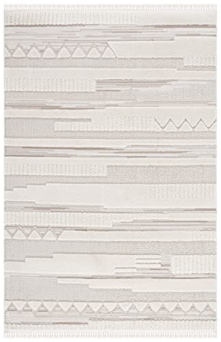 Safavieh Urban Collection 9' x 12' Ivory/Beige URB200A Moroccan Rustic Tassel Fringe Area Rug