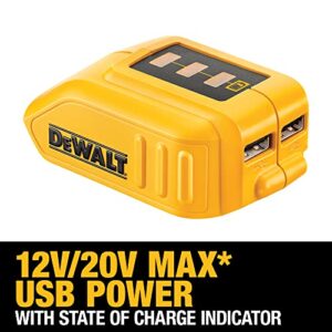 DEWALT 12V/20V MAX* USB Charger, Tool Only (DCB090)