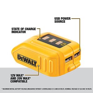 DEWALT 12V/20V MAX* USB Charger, Tool Only (DCB090)
