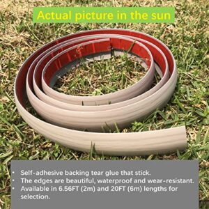 Funmaypoon Grain Floor Transition Strip PVC Carpet & Floor Edging Trim Strip Threshold Transitions Suitable for Threshold Height Less Than 5mm (6.56FTFT) (Grey Wood Grain)