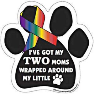 magnetic pedigrees i’ve got my two moms wrapped around my little paw car truck & mailbox magnet