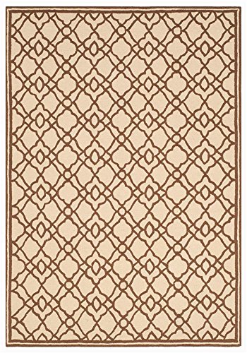 SAFAVIEH Four Seasons Collection 8' x 10' Ivory / Dark Brown FRS396A Hand-Hooked Area Rug
