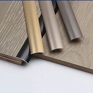 Transition Threshold Strip Heavy Duty Aluminum Transition Strip,Indoor Lightweight Threshold Strip for Bathroom and Kitchen Doors,Tile to Board Transition Bar Edge Decoration(Color:Gray)