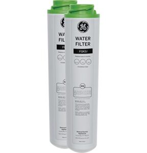 ge fqk2j under sink water filter replacement | dual flow | nsf certified: reduces sediment, rust & other impurities from water | replace every 6 months for best results | 2 water filters