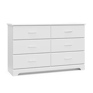 storkcraft brookside 6 drawer chest – white