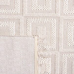 Safavieh Trends Collection 9' x 12' Beige/Ivory TRD106B Modern Contemporary Textured Area Rug