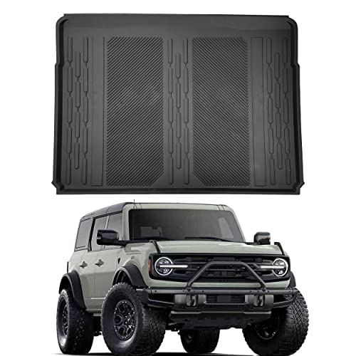 Pedigree 3D TPE Material Cargo Mat Fits 2021-2022 Ford Bronco 4-Door Version All Weather Rear Trunk Mat Waterproof Car Floor Mat Anti-Skid Odorless Rubber Carpet (Trunk Mat)