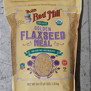 64oz Organic Whole Ground Golden Flaxseed Meal Bob's Red Mill (4 Pounds Total)