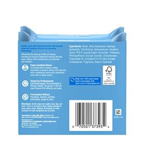 Neutrogena Makeup Remover Cleansing Face Wipes, Daily Cleansing Facial Towelettes Remove Makeup & Waterproof Mascara, Alcohol-Free, 100% Plant-Based Fibers, Value Twin Pack, 25 count, 2 pk