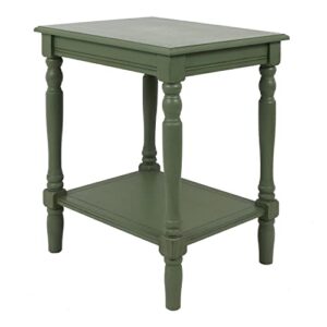 decor therapy simplify end table with shelf, antique green